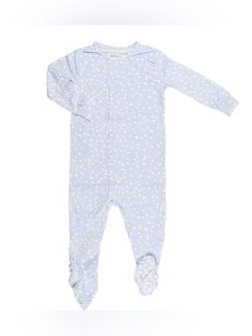 MAGNETIC ME Blue Doeskin Modal Magnetic Footie- 3-6M